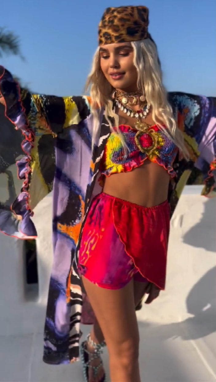 Bohemian Vacation Printed Kimono 7266