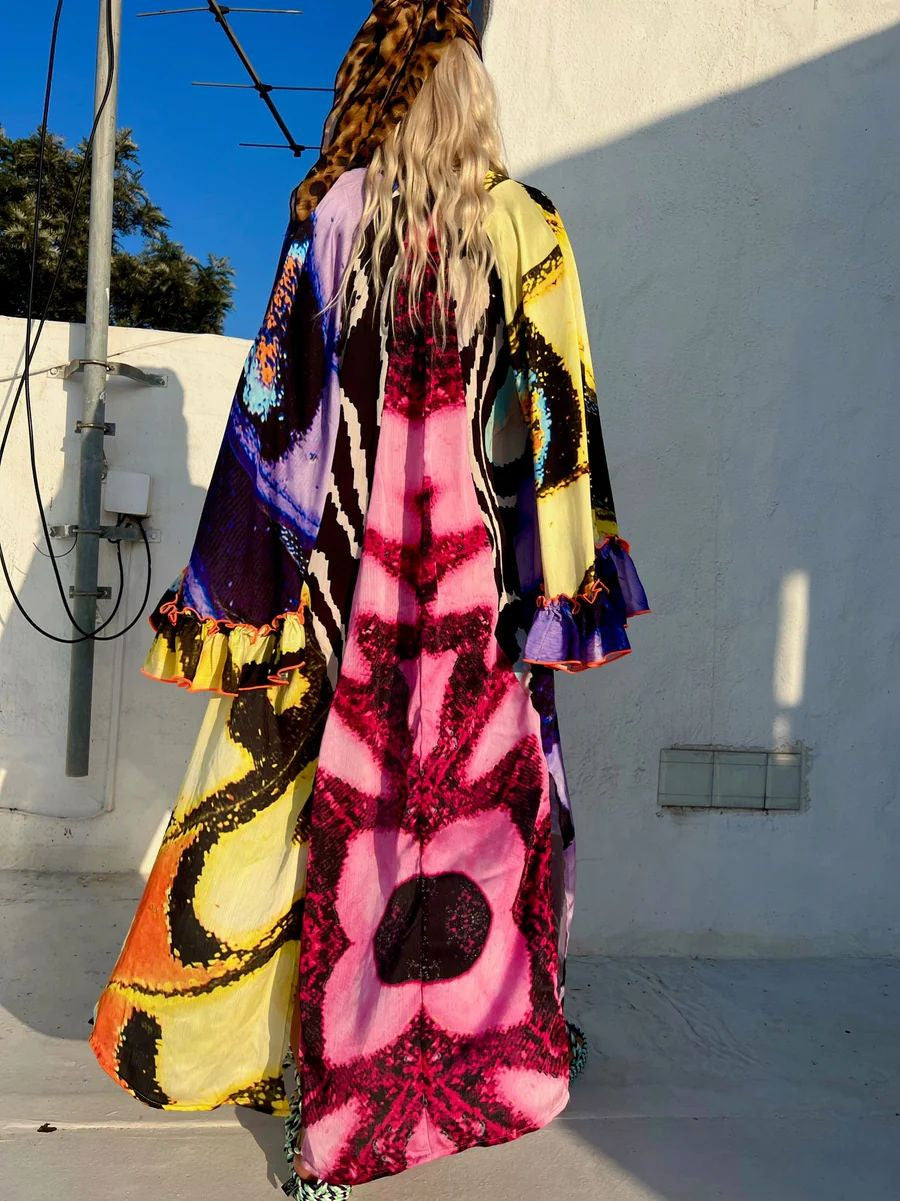 Bohemian Vacation Printed Kimono 7266