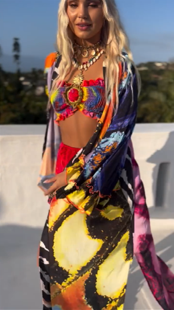 Bohemian Vacation Printed Kimono 7266