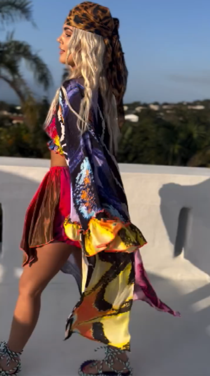 Bohemian Vacation Printed Kimono 7266